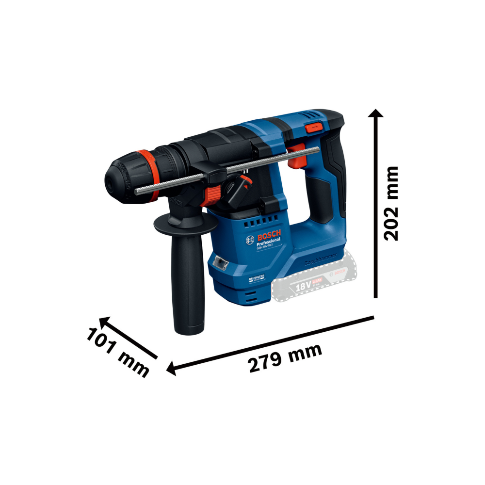 BOSCH GBH 18V-18X PRO CORDLESS ROTARY HAMMER DRILL