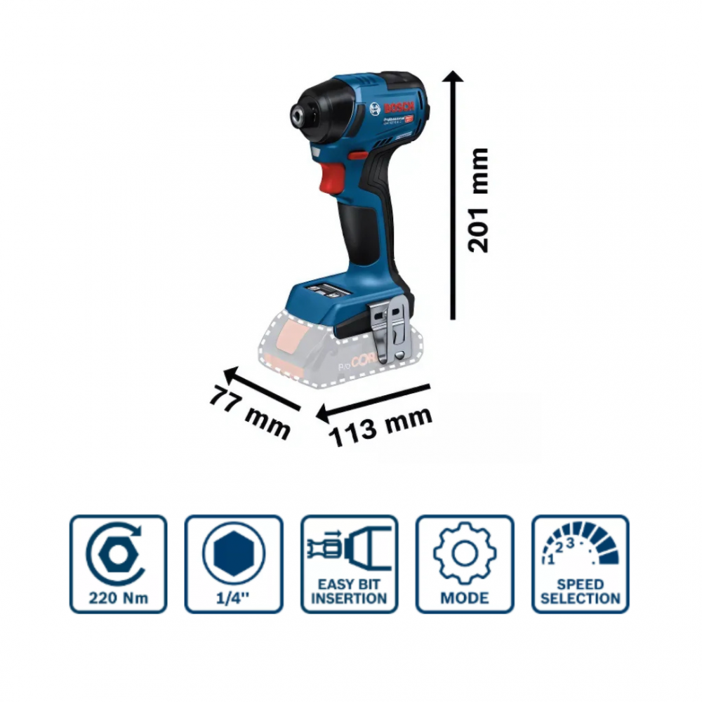 BOSCH GDR 18V-220C PROFESSIONAL CORDLESS IMPACT DRIVER (BARE UNIT)