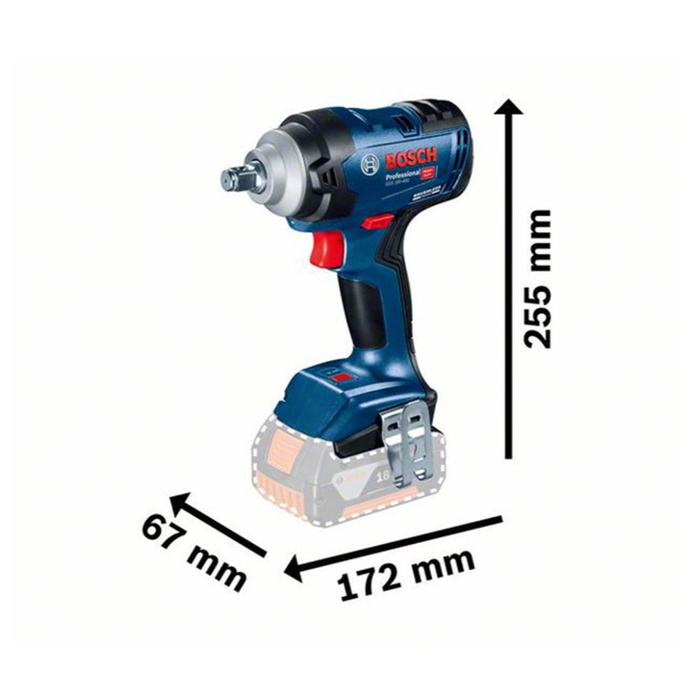 BOSCH GDS 18V-400 PROFESSIONAL CORDLESS IMPACT WRENCH 1/2" 400NM (BARE UNIT)