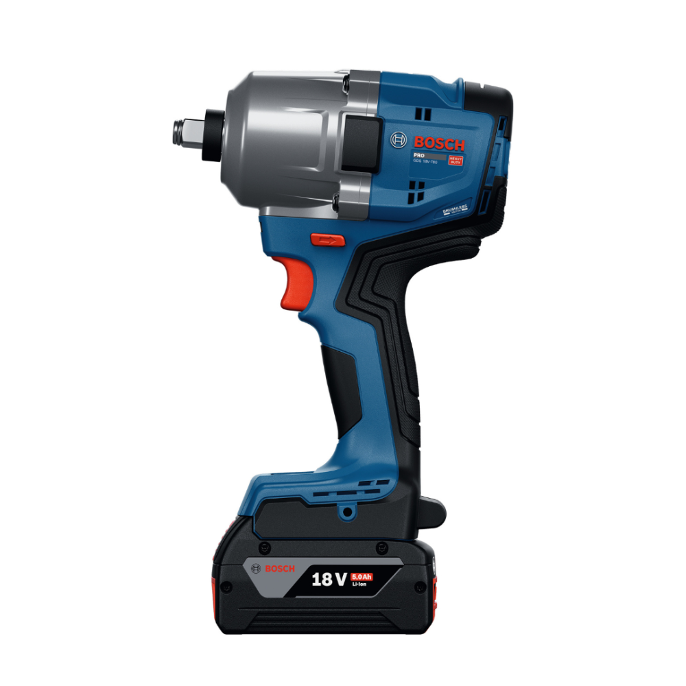 BOSCH GDS 18V-780 PRO CORDLESS IMPACT DRIVER/WRENCH 1/2" 18V 5.0AH BATTERY SET