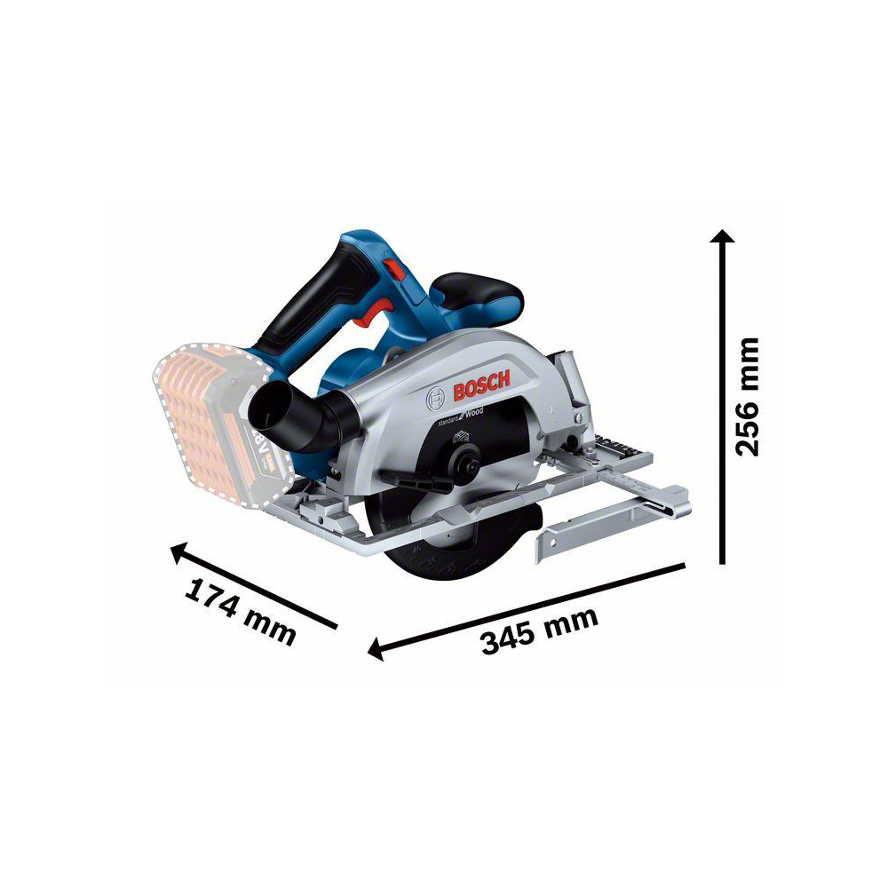 BOSCH GKS 185-LI PRO CORDLESS CIRCULAR SAW (BARE UNIT)