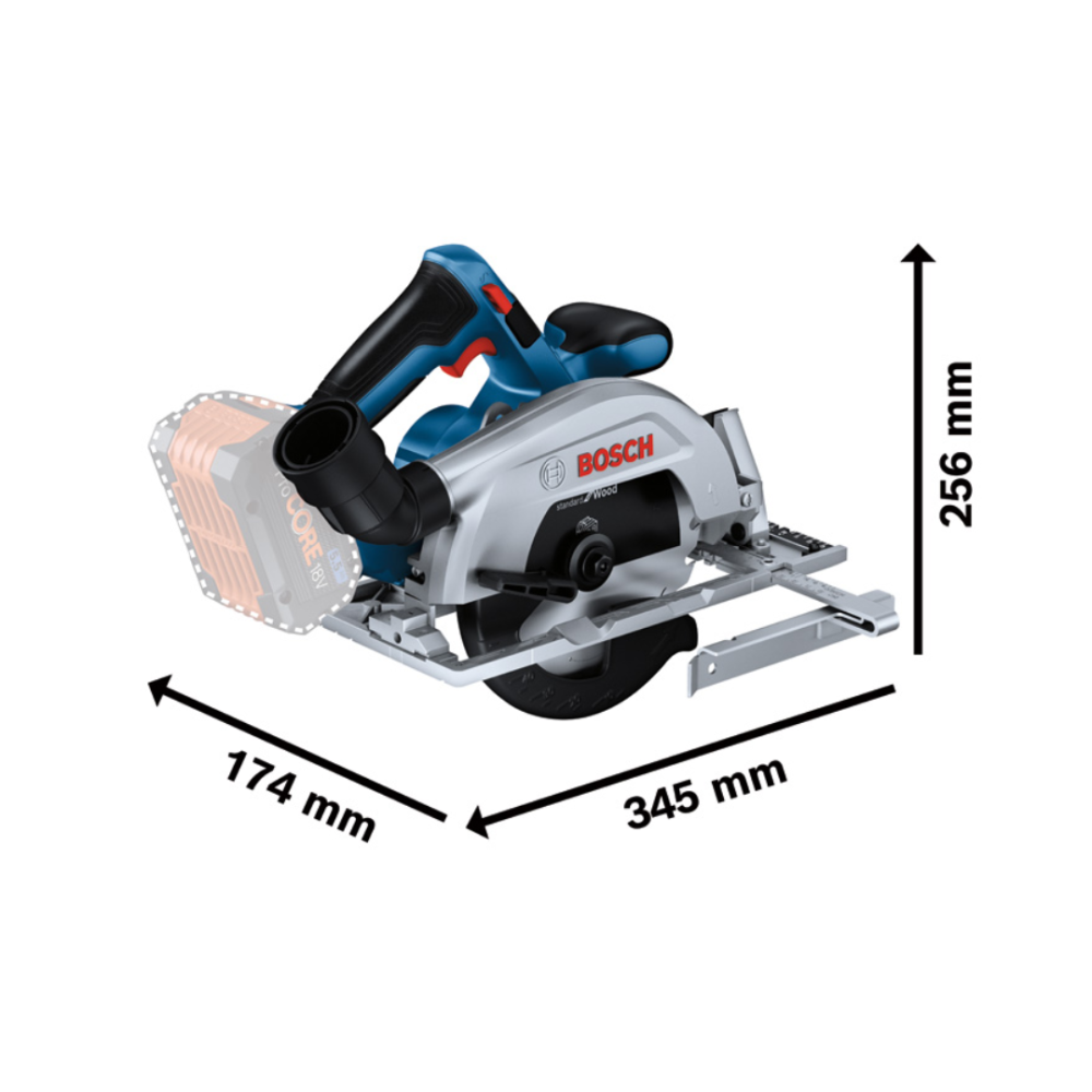 BOSCH GKS 18V-57-2GX PRO CORDLESS CIRCULAR SAW 165MM (BARE UNIT)