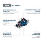 BOSCH GKS 18V-68-2 PRO CORDLESS CIRCULAR SAW 184MM (BARE UNIT)