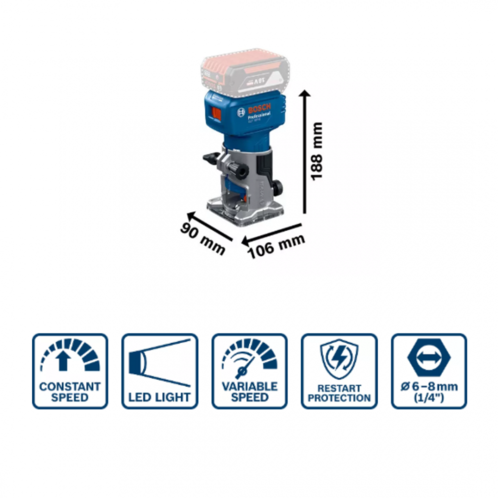 BOSCH GLF 18V-8 PRO ROUTER LAMINATE TRIMMER
