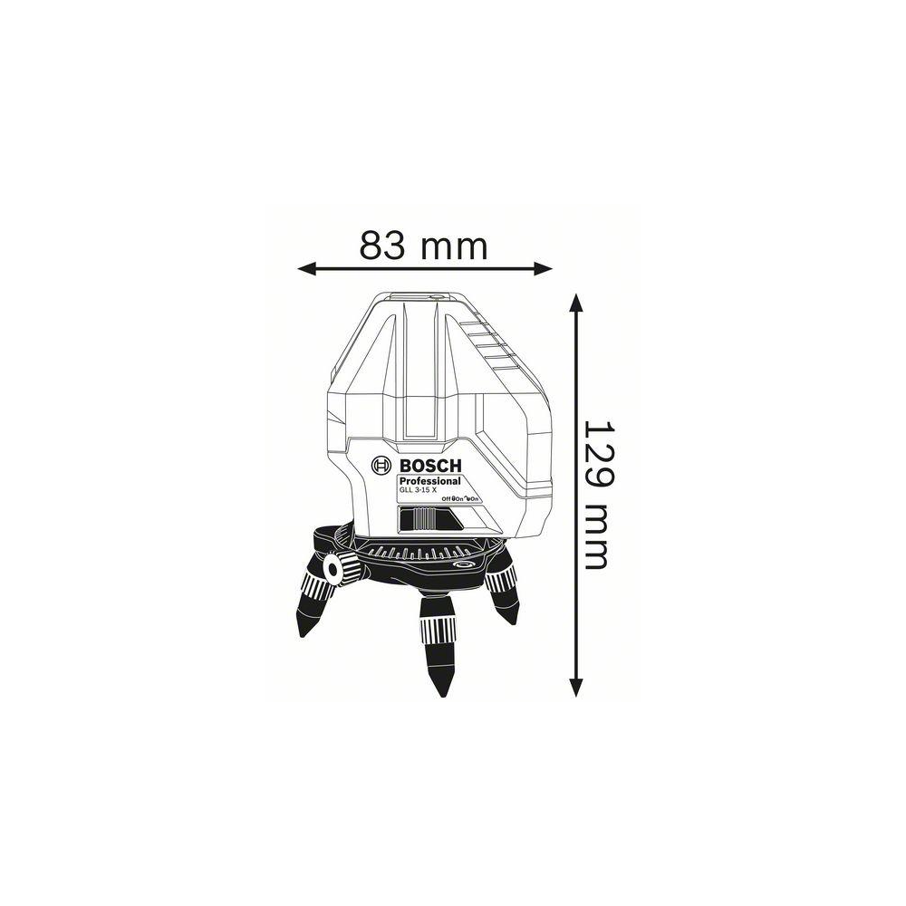 BOSCH GLL 3-15X PROFESSIONAL LINE LASER 360° ROTATING PLATFORM