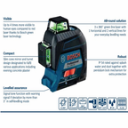BOSCH GLL 3-60XG PROFESSIONAL LASER MEASURE GREEN LINE LASER UP TO 30M WITH 360°