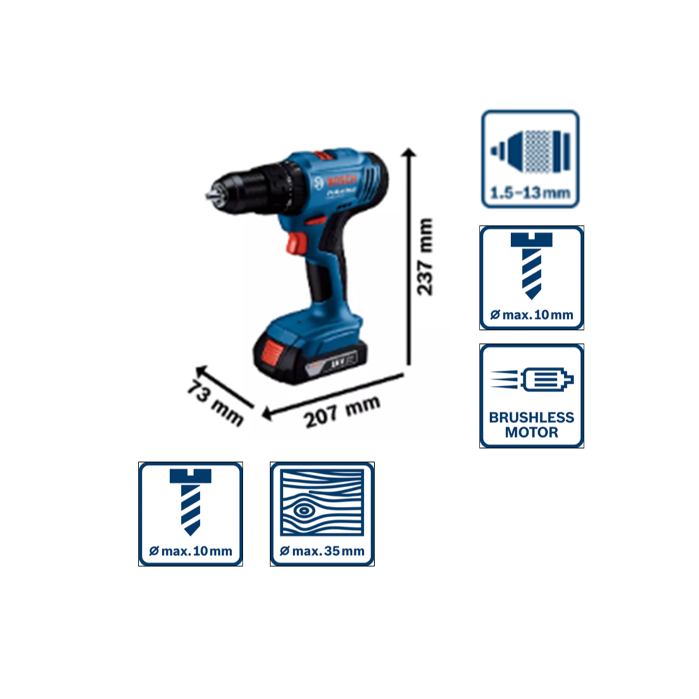 BOSCH GSB 183-LI PRO CORDLESS IMPACT DRILL DRIVER