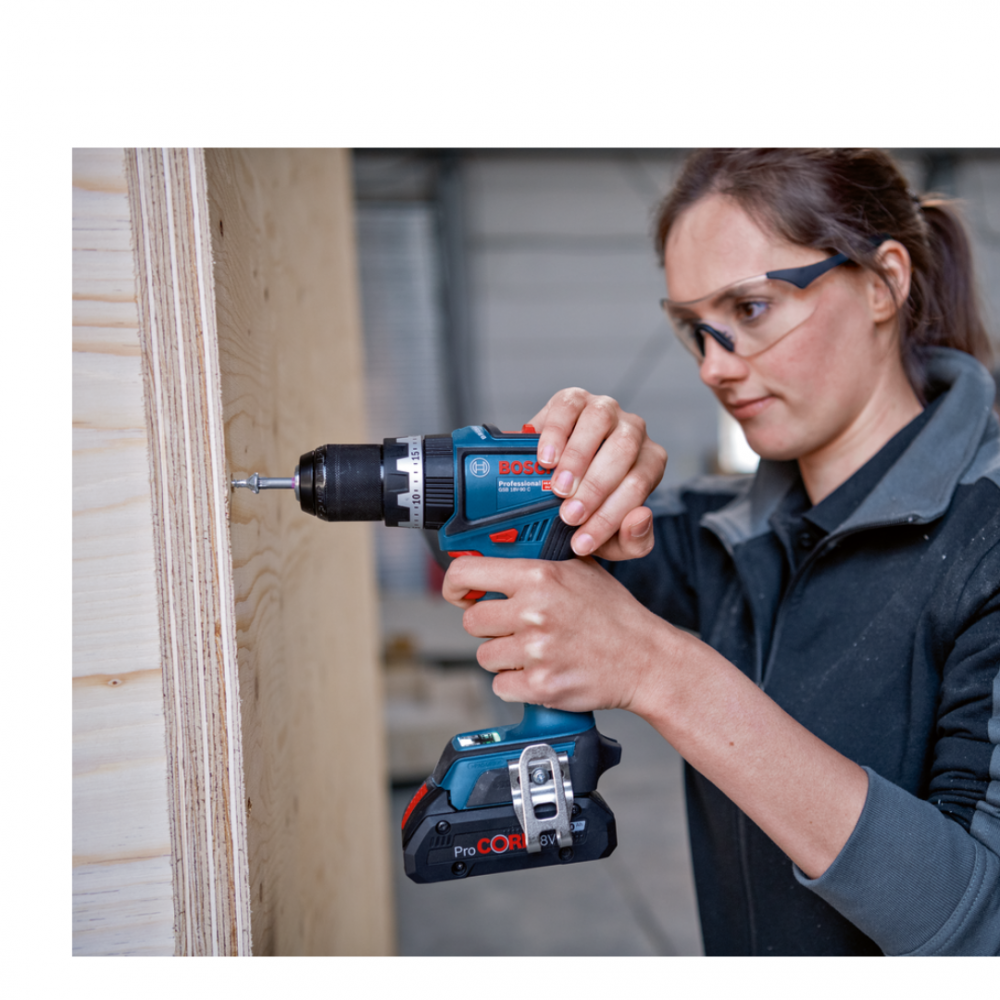 BOSCH GSB 18V-90C PRO CORDLESS COMBI IMPACT DRILL- BARE UNIT