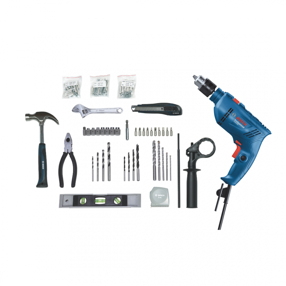 BOSCH GSB 600 PRO IMPACT DRILL SET WITH 100PCS ACCESSORIES (REPLACES GSB 10RE)