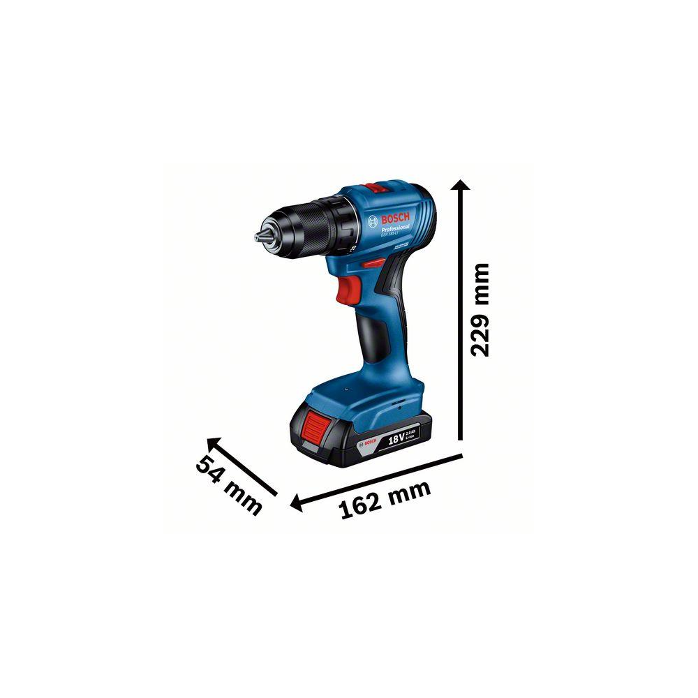 BOSCH GSR 185-LI PRO CORDLESS DRILL/DRIVER WITH BRUSHLESS MOTOR