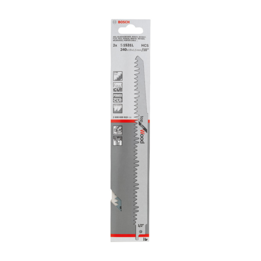 BOSCH S1531L SABRE SAW BLADE (2PCS/PACK)
