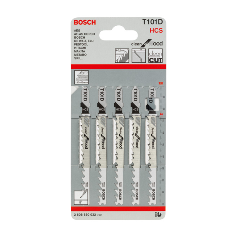 BOSCH T101D CLEAN FOR WOOD JIGSAW BLADE