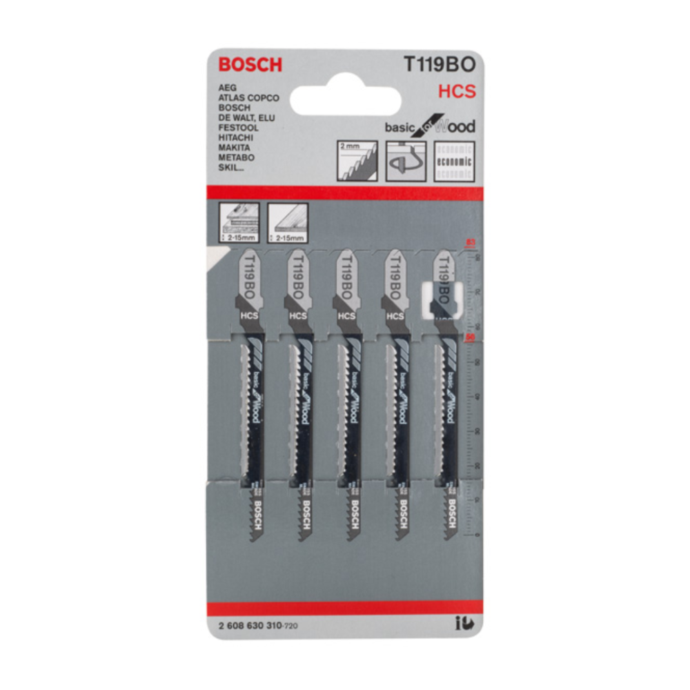 BOSCH T119BO BASIC FOR WOOD JIGSAW BLADE