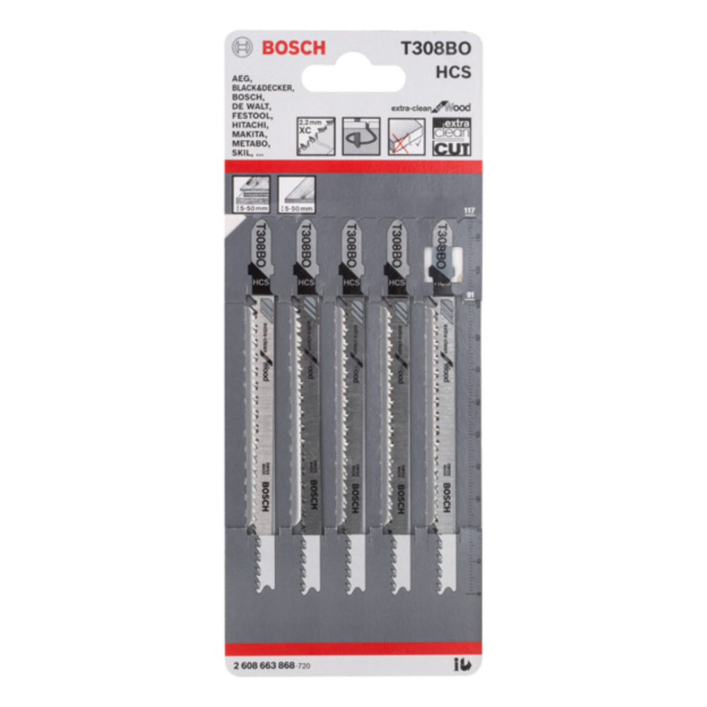 BOSCH EXPERT WOOD 2-SIDE CLEAN T308BO JIGSAW BLADE