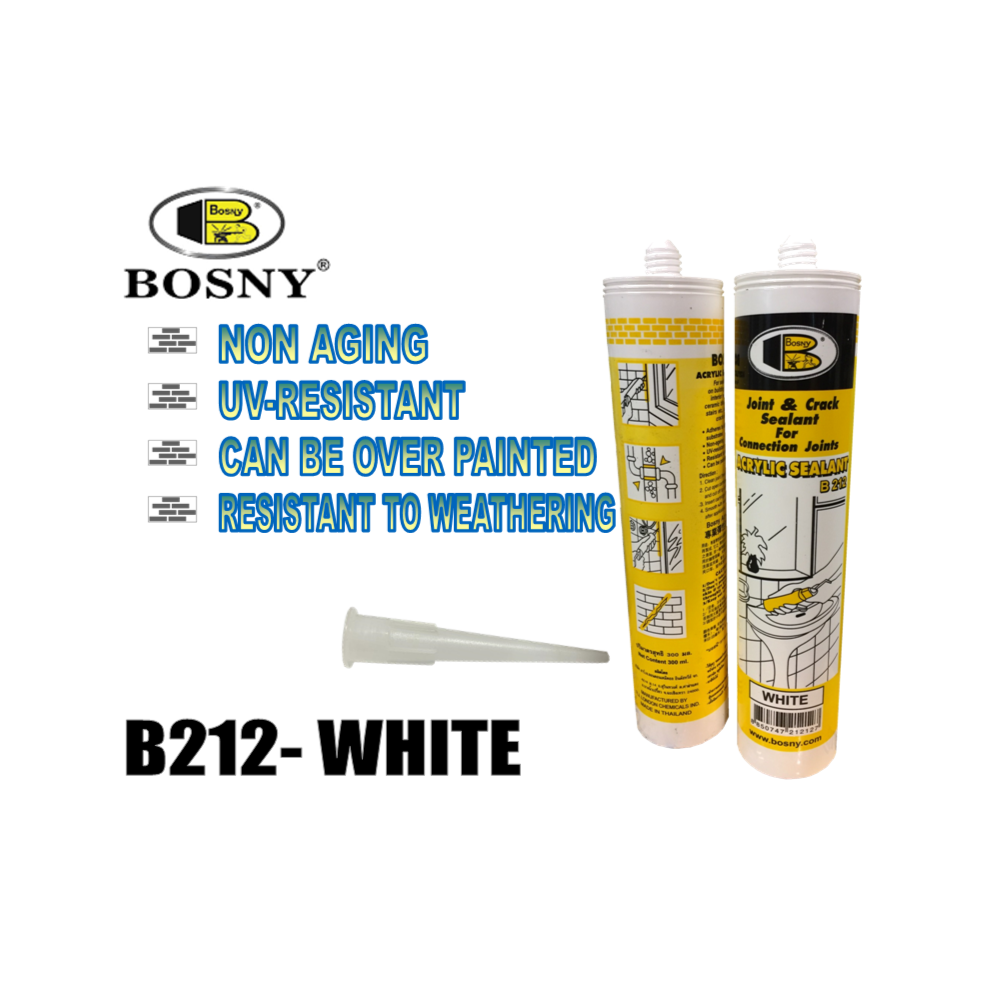 BOSNY ACRYLIC SEALANT WHITE 300ML B212 Main image