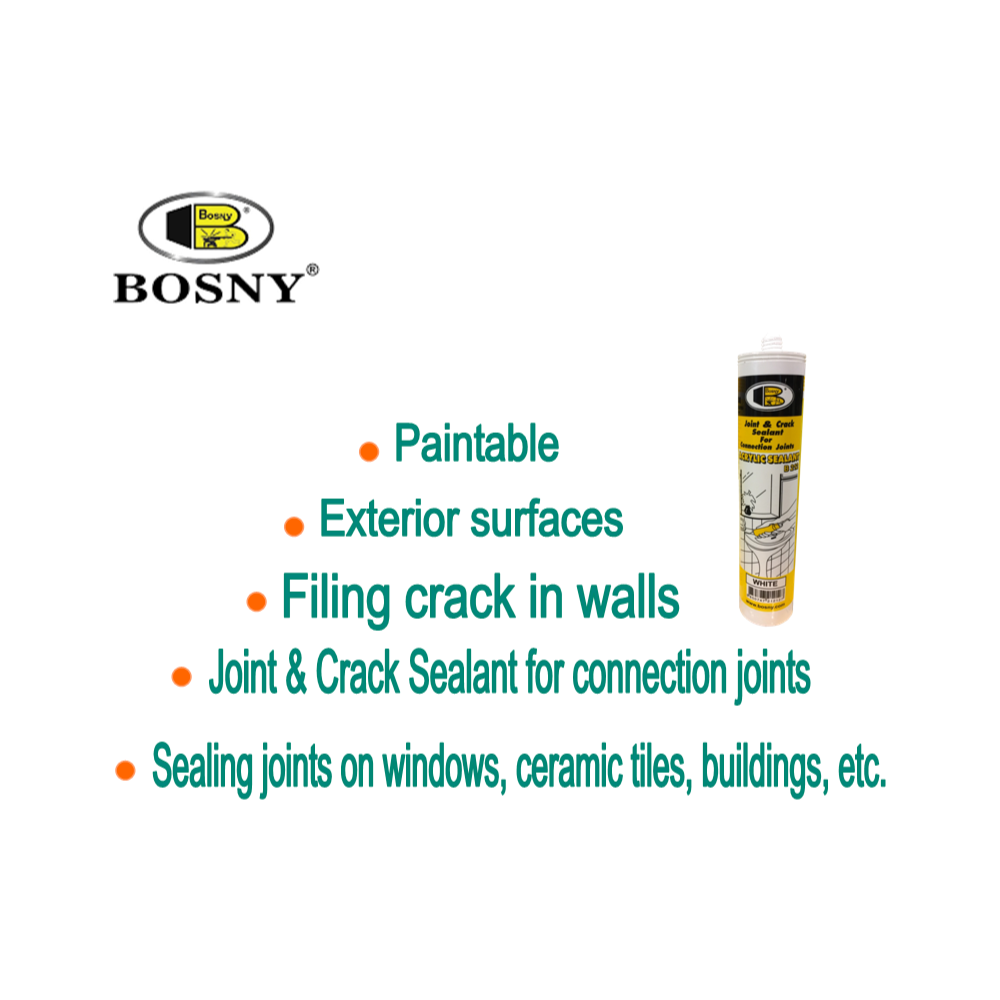 BOSNY ACRYLIC SEALANT WHITE 300ML B212