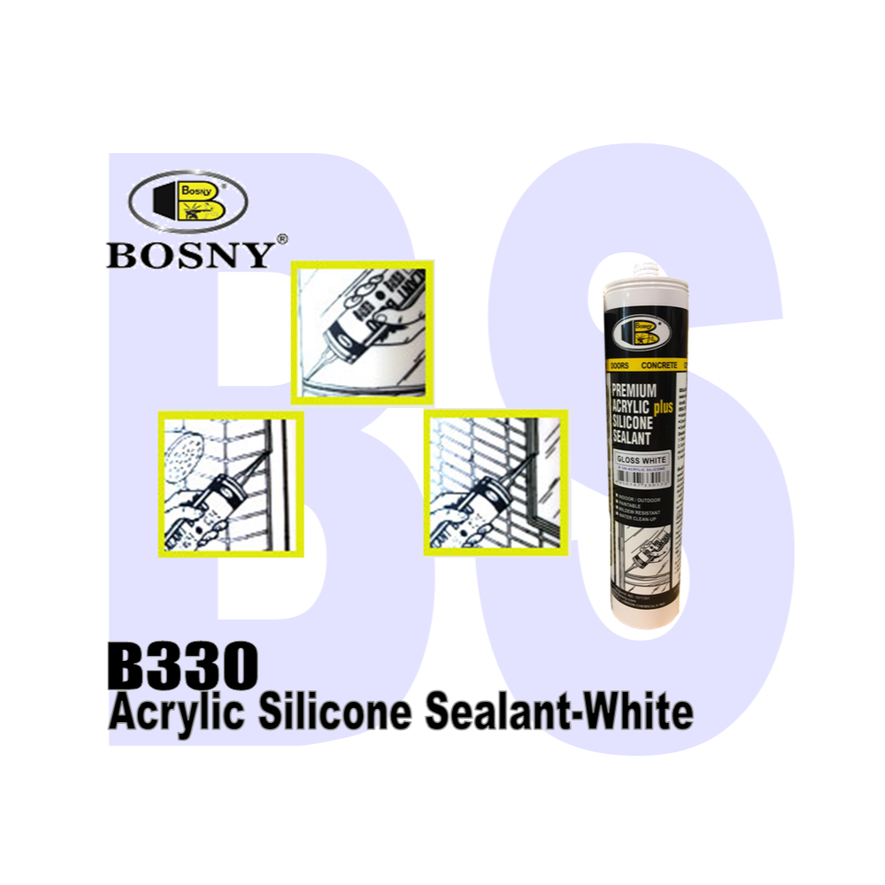 BOSNY ACRYLIC SILICONE SEALANT WHITE B330 Main image