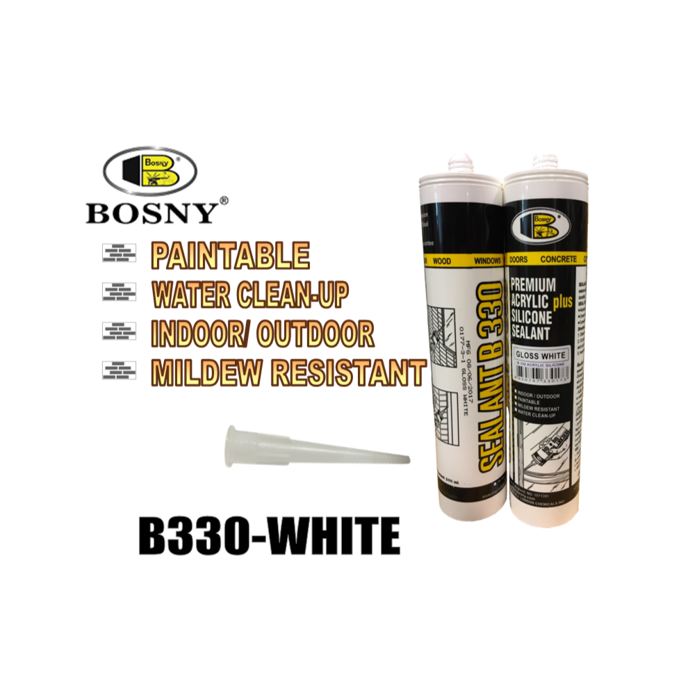 BOSNY ACRYLIC SILICONE SEALANT WHITE B330 Secondary image