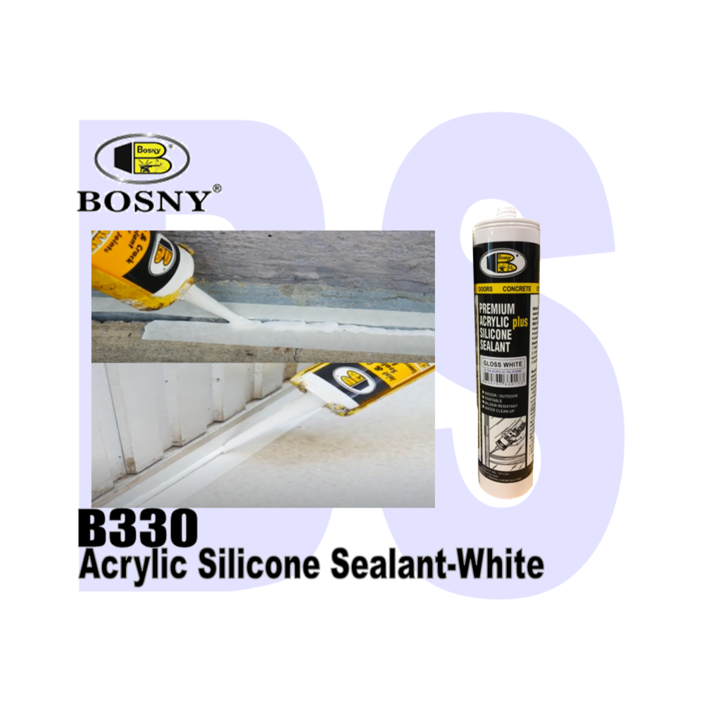 BOSNY ACRYLIC SILICONE SEALANT WHITE B330