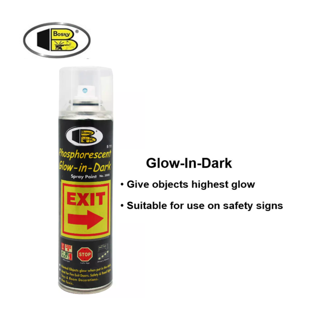 BOSNY PHOSPHORESCENT GLOW-IN-DARK SPRAY PAINT 200CC NO.3000 Main image