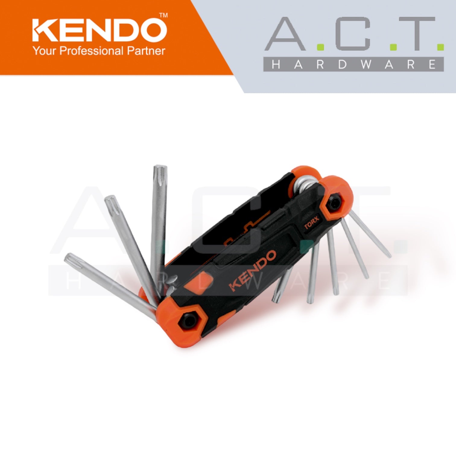 KENDO 8PC FOLDING TORX KEY SET - 20718