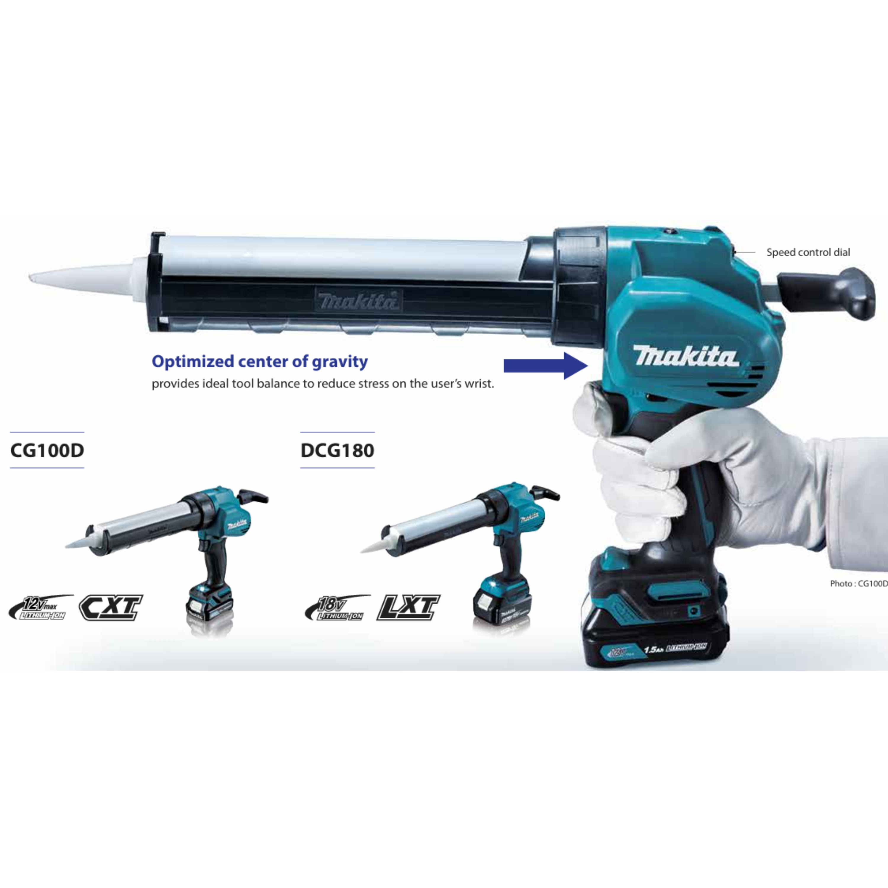 MAKITA CG100DZA, 12V CORDLESS CAULKING GUN (BARE UNIT)