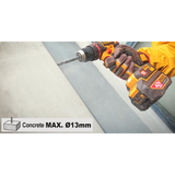 INGCO CIDLI429982, 42V Compact Brushless Cordless Impact Drill Set, 99Nm, 13MM Chuck Size, Hammer Drill With Accessories Set