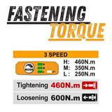 INGCO CIWLI42461, 42V Compact Brushless Cordless 1/2" Impact Wrench Set, 460Nm, With Accessories Set