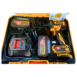 INGCO CIWLI42461, 42V Compact Brushless Cordless 1/2" Impact Wrench Set, 460Nm, With Accessories Set
