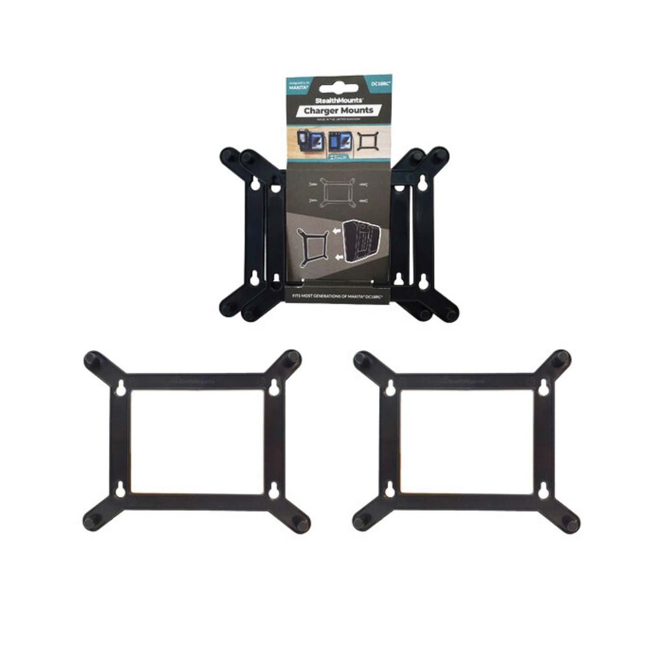 StealthMounts Charger Mounts for Makita 18V Series [SKU: CMC-MK-S_2]