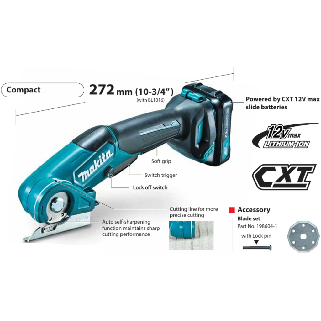 MAKITA CP100DZ, 12V CORDLESS MULTI CUTTER (BARE UNIT)