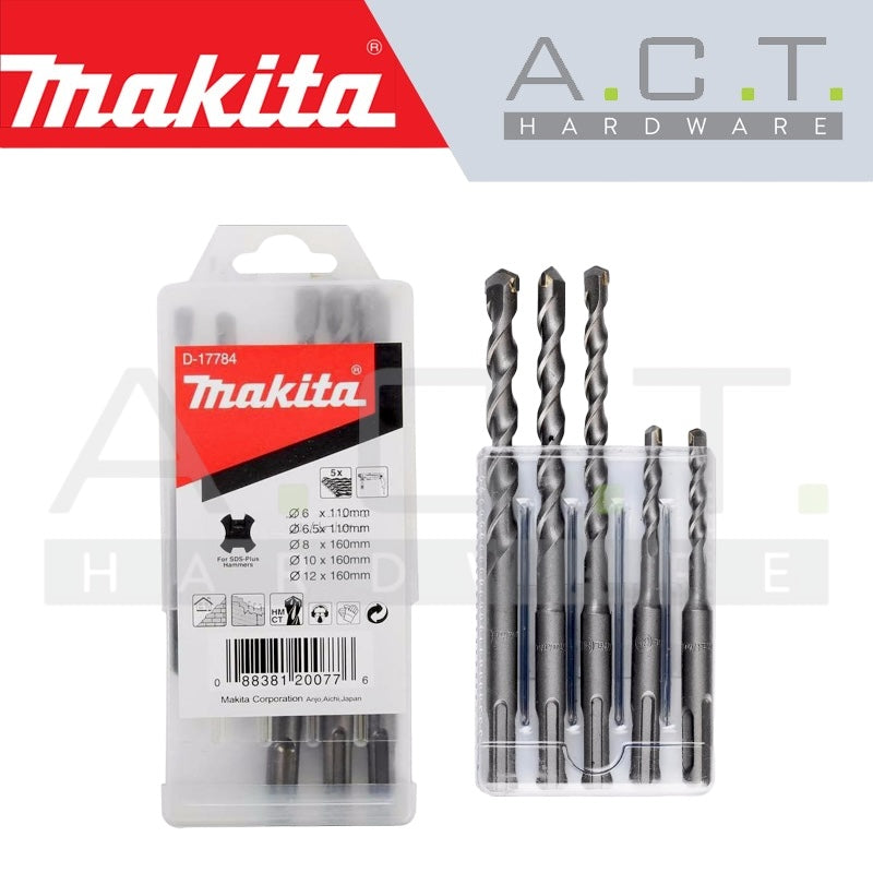 MAKITA T.C.T DRILL BIT SET (5PCS) FOR SDS-PLUS HAMMERS