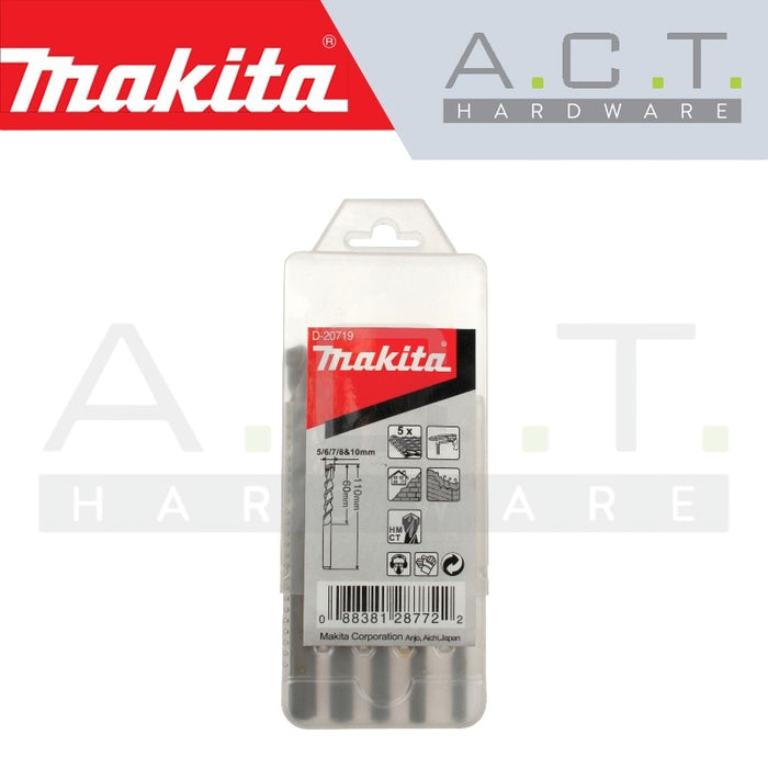 MAKITA T.C.T DRILL BIT SET (5PCS) WITH STRAIGHT SHANK/ CONCRETE