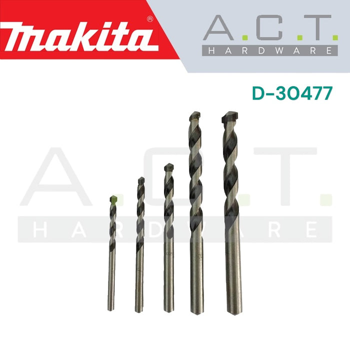 MAKITA T.C.T DRILL BIT SET (5PC) WITH STRAIGHT SHANK/ OMNIBOHRER