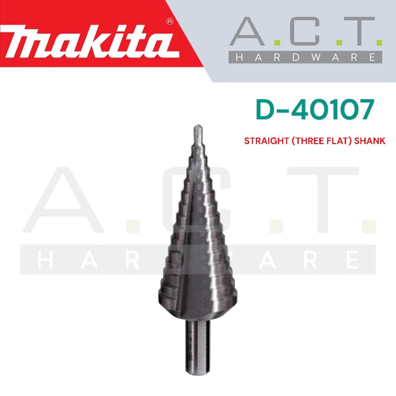 MAKITA STEP DRILL BIT, STRAIGHT (THREE FLAT) SHANK TYPE Secondary image