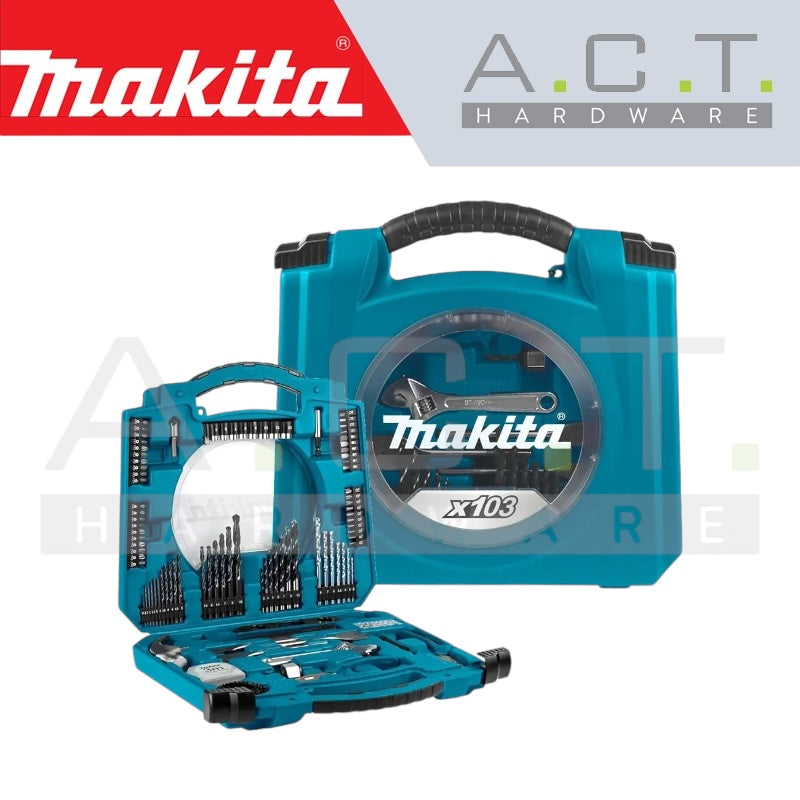 MAKITA 103PC WOOD/ MASONRY DRILL BITS & HAND TOOLS DISPLAY SET, D-42341 Main image