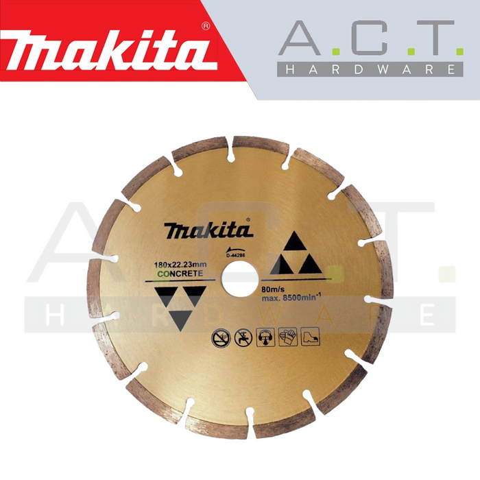 MAKITA DIAMOND WHEEL 180MM SEGMENTED (DRY/CONCRETE), D-44286