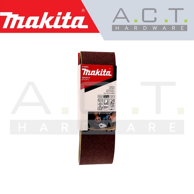 MAKITA ABRASIVE BELT FOR 9902, 9903 (3PCS) Main image