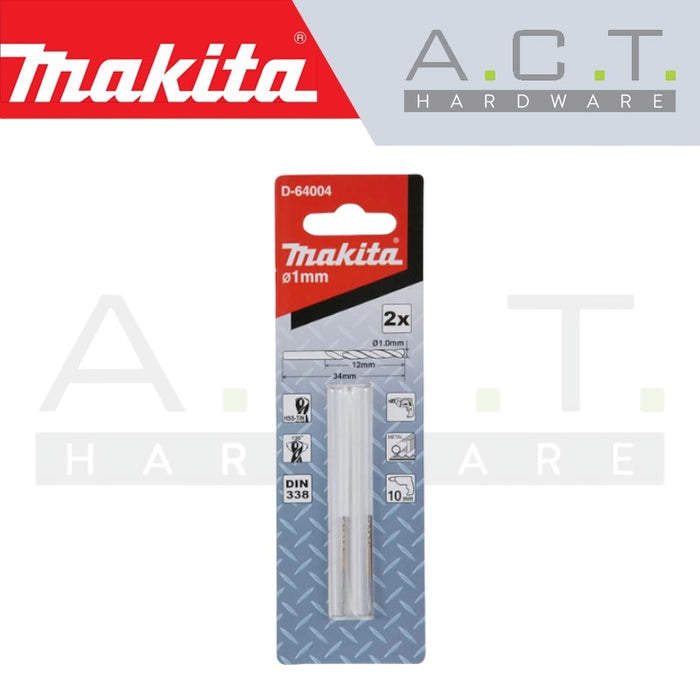 MAKITA HSS-TiN METAL DRILL BIT SET ECONOMY (2PCS)