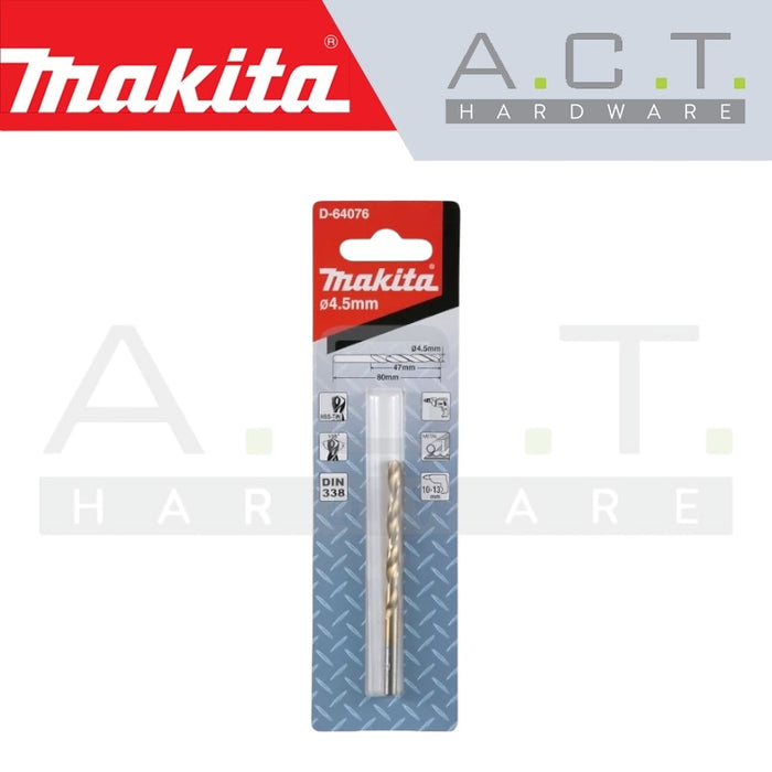 MAKITA HSS-TiN METAL DRILL BIT ECONOMY (1PC)