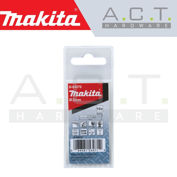 MAKITA HSS-TiN METAL DRILL BIT SET ECONOMY (10PCS)