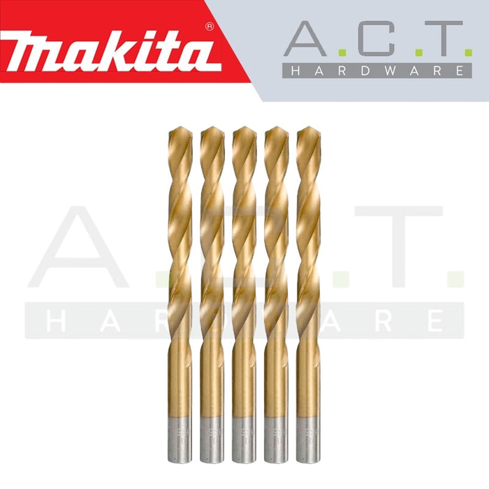 MAKITA HSS-TiN METAL DRILL BIT SET ECONOMY (5PCS)