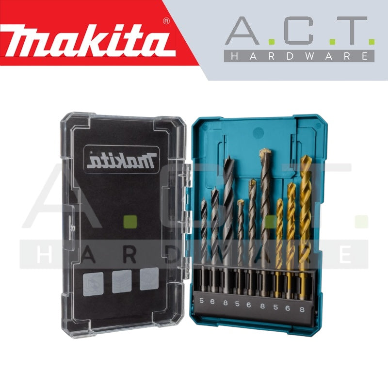 MAKITA 9PC WOOD/ METAL / MASONRY DRILL BITS SET, D-71962 Secondary image