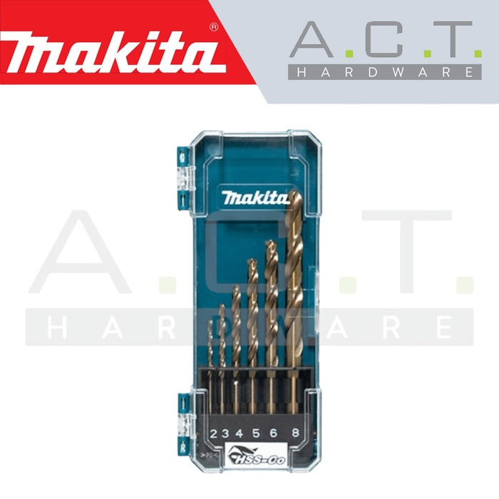 MAKITA HSS-Co METAL DRILL BIT ASSORTMENT (6PCS), D-75758