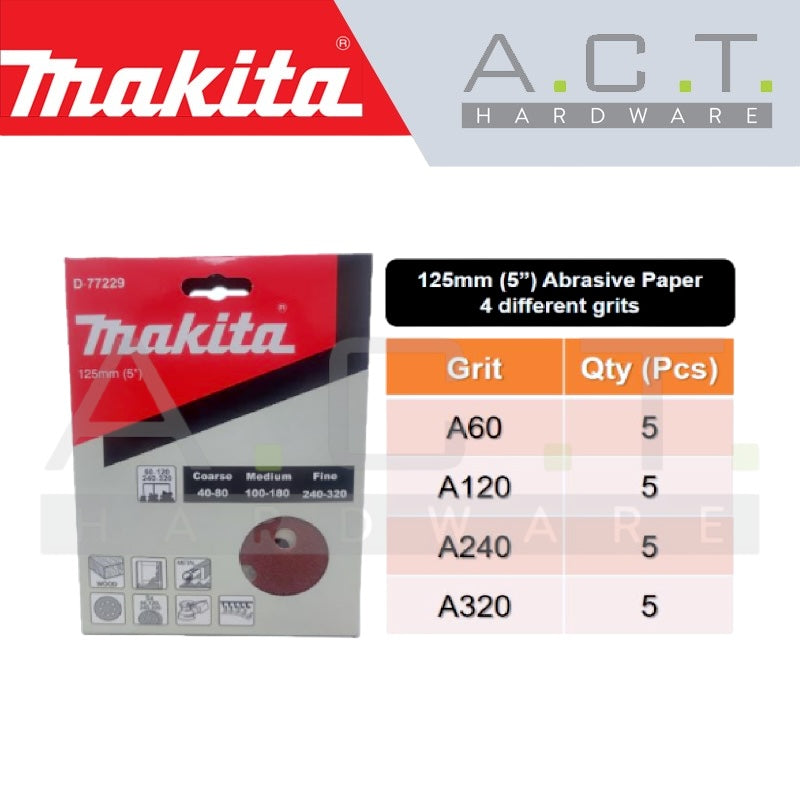 MAKITA ABRASIVE DISC, 8 HOLES FOR WOOD, (10PCS / 20PCS) Secondary image