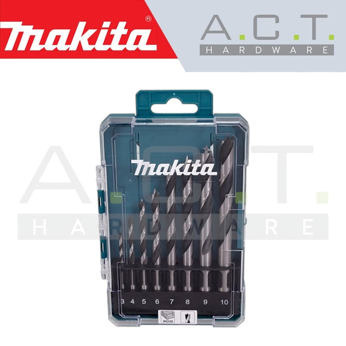 MAKITA 8PC WOOD BRAD POINT DRILL BIT SET, D-77257