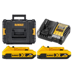 DEWALT 20V MAX / 18V LI-ON BATTERIES & CHARGER SET WITH T-STAK CASE - 2.0AH / 4.0AH / 5.0AH