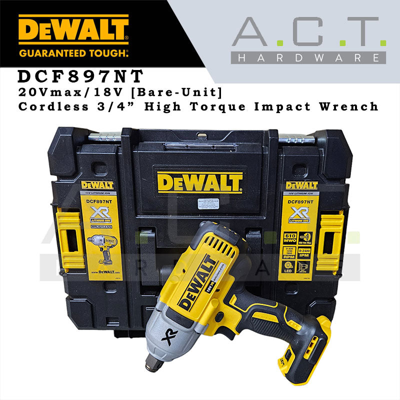 DEWALT DCF897NT 20V XR ATOMIC CORDLESS BRUSHLESS 3/4" HOG RING IMPACT WRENCH [BARE UNIT]