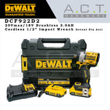 DEWALT DCF922D2 20V XR ATOMIC CORDLESS BRUSHLESS 1/2" IMPACT WRENCH 2.0AH