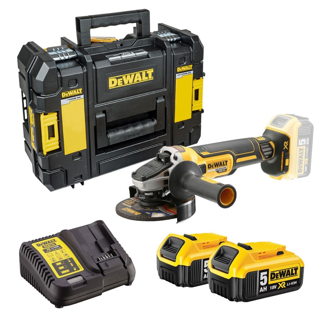 DEWALT DCG405P2 20V 4" CORDLESS BRUSHLESS ANGLE GRINDER SLIDE SWITCH 5.0AH